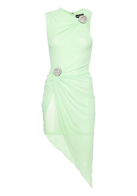 Green Crystal Ball asymmetric midi dress - women